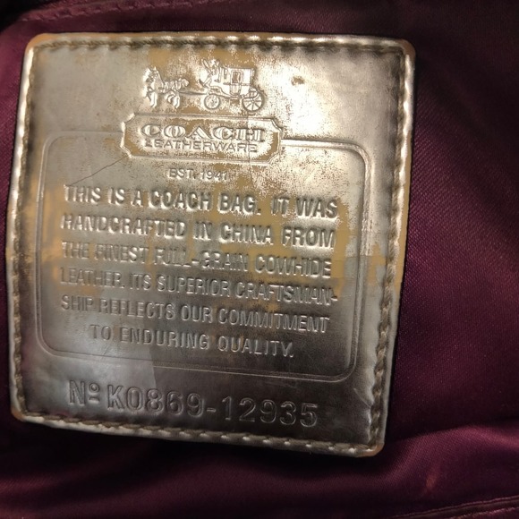 Coach Black Leather Purse Satchel Handbag - Picture 15 of 16